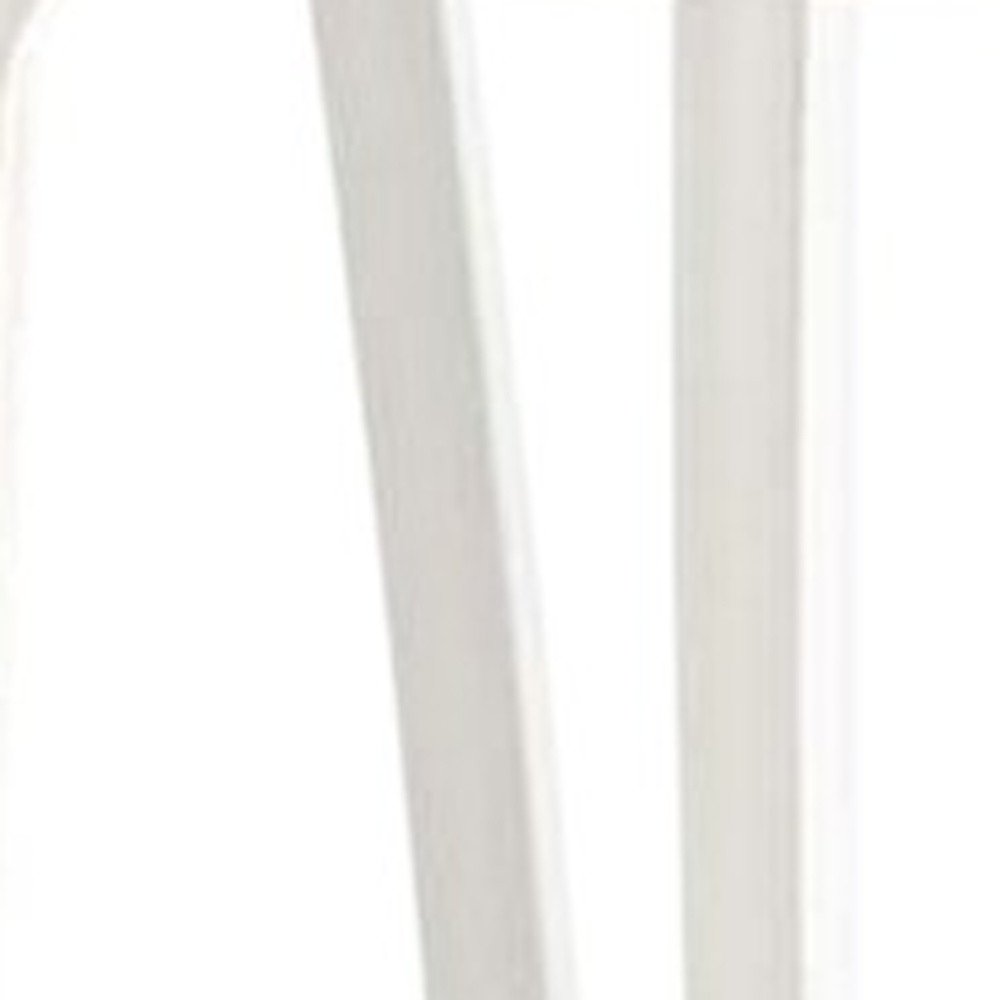 Set of Two 26" White Heavy Duty Plastic Low Back Outdoor Counter Height Bar Chairs