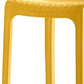 Set of Two 26" Yellow Heavy Duty Plastic Low Back Outdoor Counter Height Bar Chairs