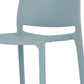 Set of Two 30" Baby Blue Heavy Duty Plastic Low Back Outdoor Bar Height Chairs