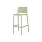 Set of Two 30" Green Heavy Duty Plastic Low Back Outdoor Bar Height Chairs