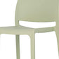 Set of Two 30" Green Heavy Duty Plastic Low Back Outdoor Bar Height Chairs