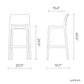 Set of Two 30" White Heavy Duty Plastic Low Back Outdoor Bar Height Chairs