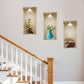 Set of Three Ala Faux Niche 3D Peel and Stick Wall Decals