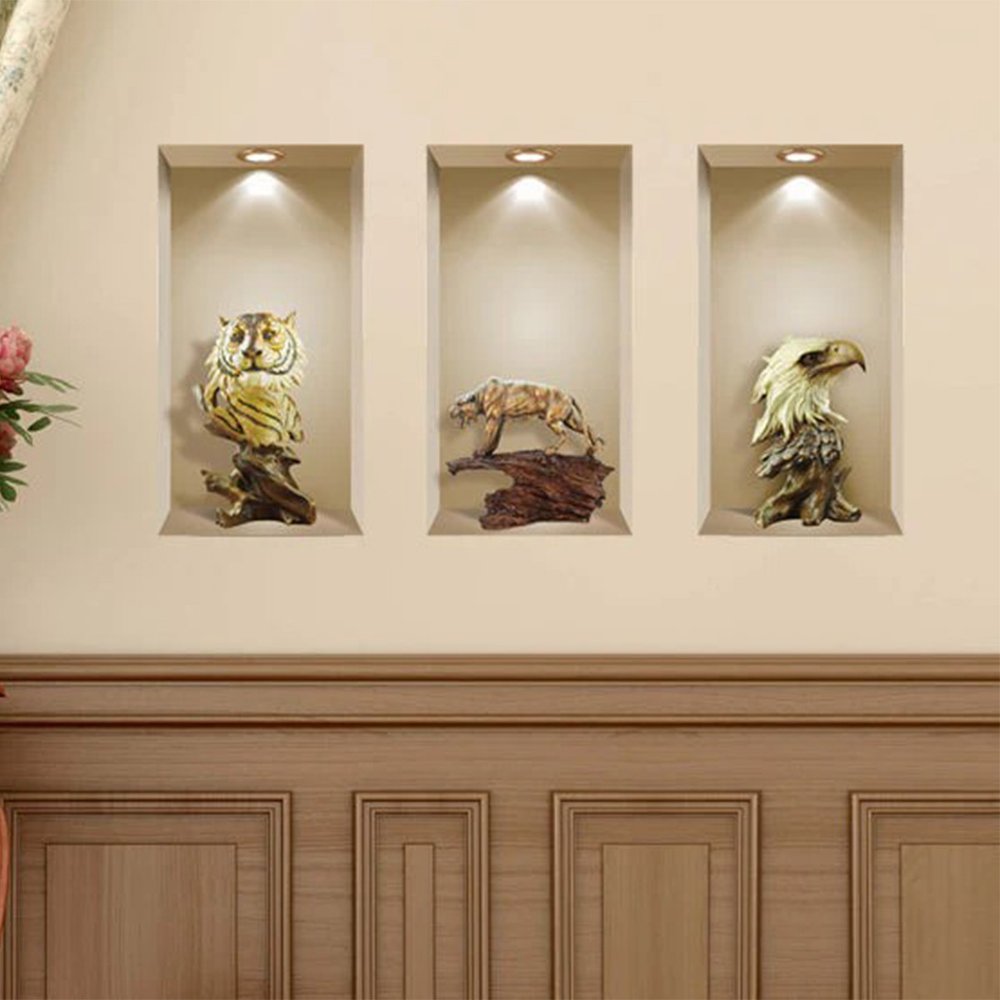 Set of Three Ala Faux Niche 3D Peel and Stick Wall Decals