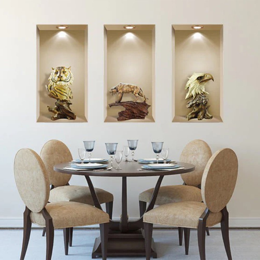 Set of Three Ala Faux Niche 3D Peel and Stick Wall Decals