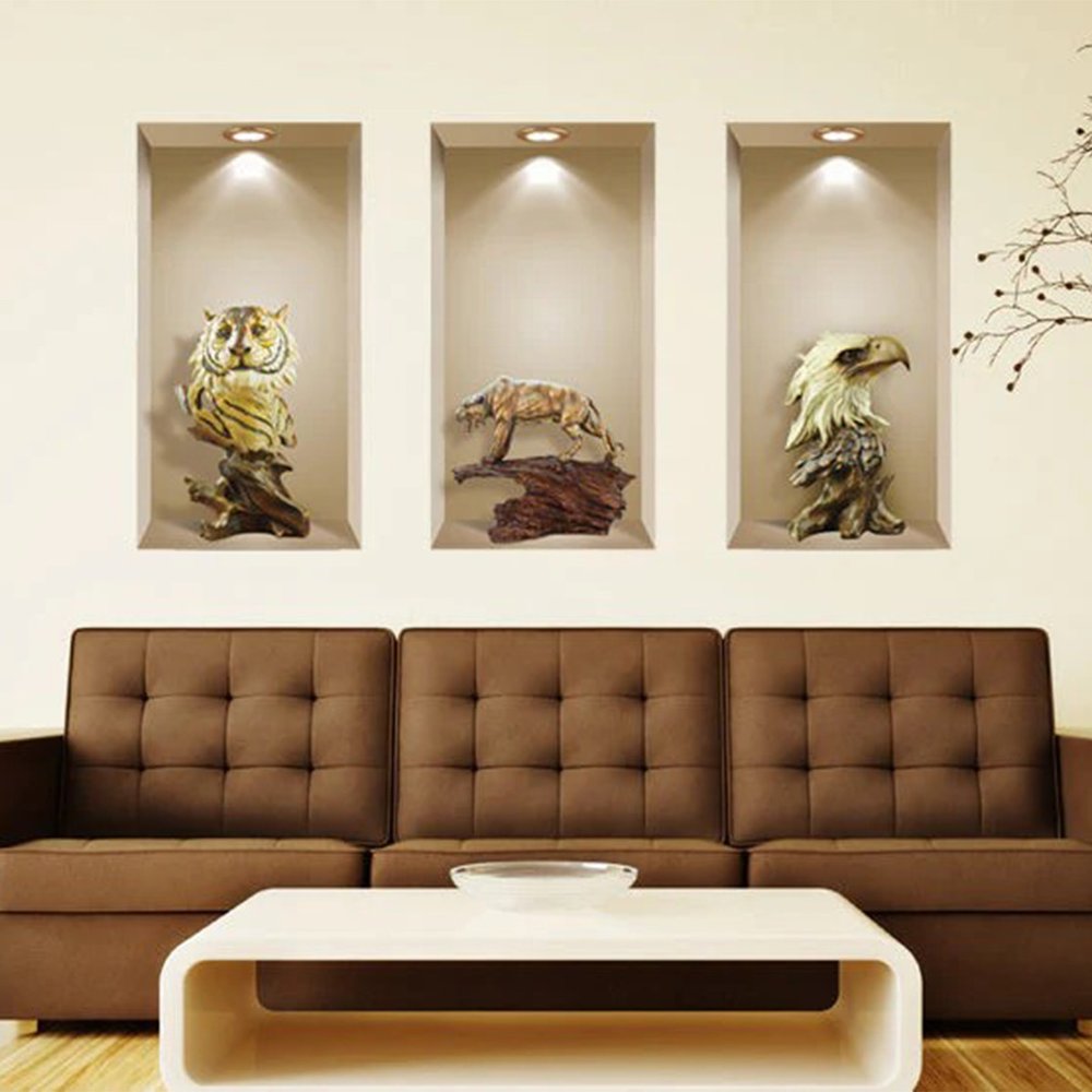 Set of Three Aba Faux Niche 3D Peel and Stick Wall Decals