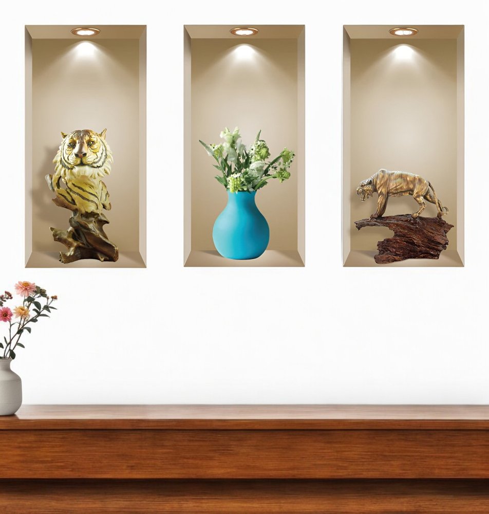 Set of Three Aba Faux Niche 3D Peel and Stick Wall Decals