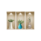 Set of Three Ava Faux Niche 3D Peel and Stick Wall Decals