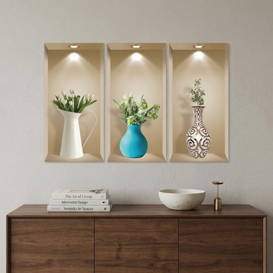 Set of Three Ada Faux Niche 3D Peel and Stick Wall Decals