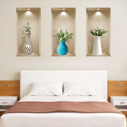 Set of Three Ada Faux Niche 3D Peel and Stick Wall Decals