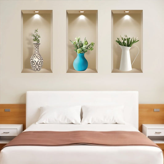 Set of Three Ada Faux Niche 3D Peel and Stick Wall Decals