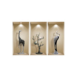 Set of Three Ama Faux Niche 3D Peel and Stick Wall Decals