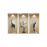Set of Three Apa Faux Niche 3D Peel and Stick Wall Decals