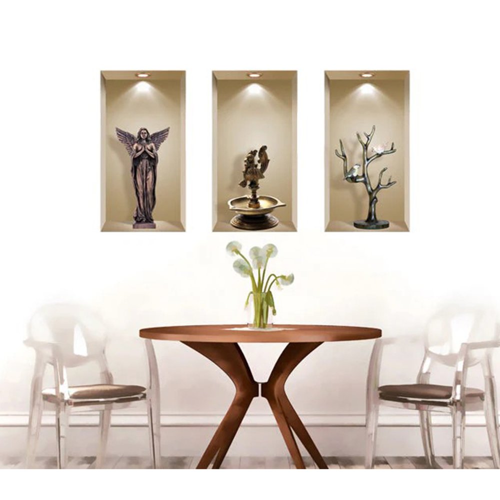 Set of Three Acy Faux Niche 3D Peel and Stick Wall Decals