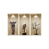 Set of Three Boa Faux Niche 3D Peel and Stick Wall Decals