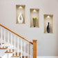 Set of Three Bot Faux Niche 3D Peel and Stick Wall Decals