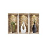 Set of Three Gus Faux Niche 3D Peel and Stick Wall Decals