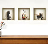 Set of Three Gil Faux Niche 3D Peel and Stick Wall Decals