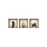 Set of Three Gil Faux Niche 3D Peel and Stick Wall Decals