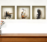 Set of Three Hag Faux Niche 3D Peel and Stick Wall Decals