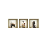 Set of Three Lia Faux Niche 3D Peel and Stick Wall Decals