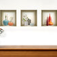 Set of Three Lin Faux Niche 3D Peel and Stick Wall Decals