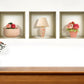 Set of Three Leo Faux Niche 3D Peel and Stick Wall Decals