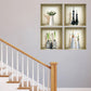 Set of Four Ivy Faux Niche 3D Peel and Stick Wall Decals