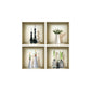 Set of Four jay Faux Niche 3D Peel and Stick Wall Decals