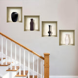 Set of Four Mac Faux Niche 3D Peel and Stick Wall Decals