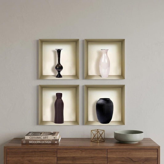 Set of Four Eve Faux Niche 3D Peel and Stick Wall Decals
