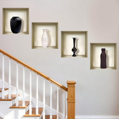 Set of Four Eve Faux Niche 3D Peel and Stick Wall Decals