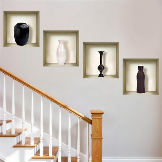 Set of Four Eve Faux Niche 3D Peel and Stick Wall Decals