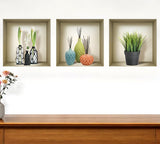 Set of Three Mya Faux Niche 3D Peel and Stick Wall Decals