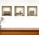 Set of Three Sia Faux Niche 3D Peel and Stick Wall Decals