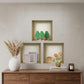 Set of Three Ash Faux Niche 3D Square Peel and Stick Wall Decals