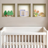 Set of Three Ash Faux Niche 3D Peel and Stick Wall Decals