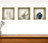 Set of Three Avi Faux Niche 3D Peel and Stick Wall Decals