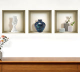 Set of Three Ren Faux Niche 3D Peel and Stick Wall Decals