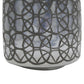 12" Dark Gray Geometric Round Glass Table Vase