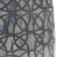 12" Dark Gray Geometric Round Glass Table Vase