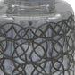 12" Dark Gray Geometric Round Glass Table Vase