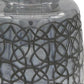 12" Dark Gray Geometric Round Glass Table Vase