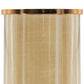 19" Gold And White Glass And Marble Table Vase