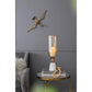 19" Gold And White Glass And Marble Table Vase
