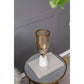 16" Gold And White Glass And Marble Table Vase