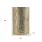 10" Gold Aluminum Oval Faux Wood Table Vase