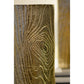 10" Gold Aluminum Oval Faux Wood Table Vase