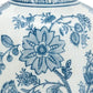 9" Light Blue And White Floral Round Porcelain Jar