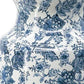 24" Blue And White Chinoiserie Porcelain Urn Table Vase